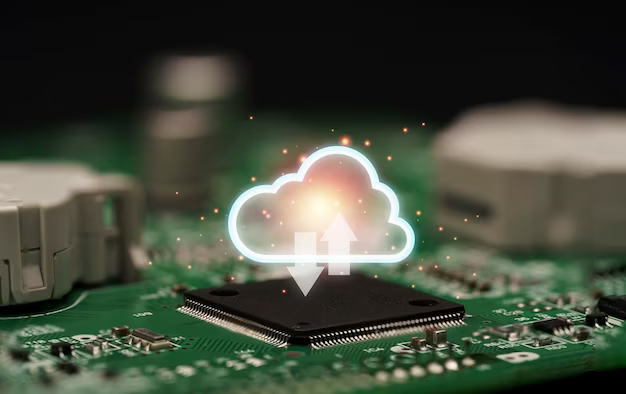 Cloud icon on electronic board