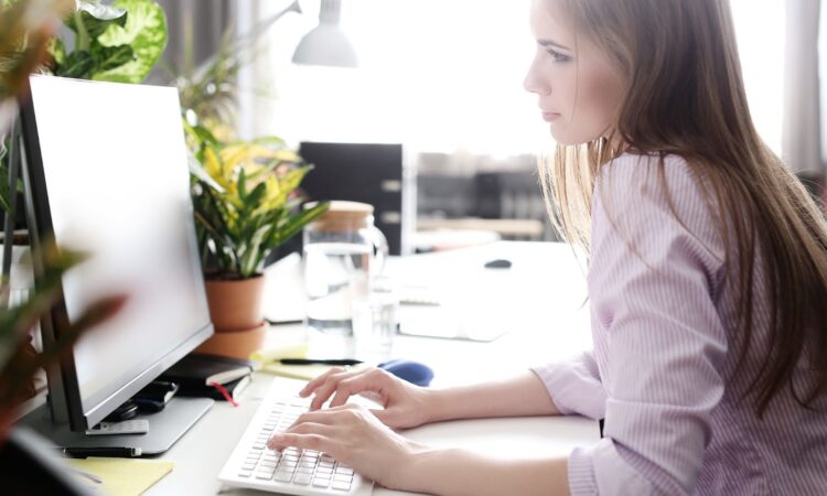 Woman working in the office