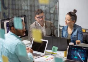 Group of people having meeting