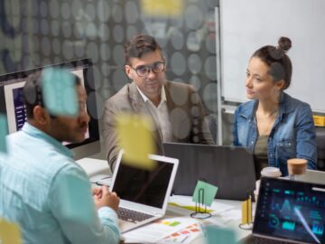 Group of people having meeting